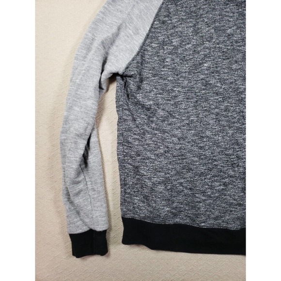 21 Men Sweater Mens Small Gray Colorblock Long Sleeve Full Zip Hoodie Pockets - Picture 4 of 12